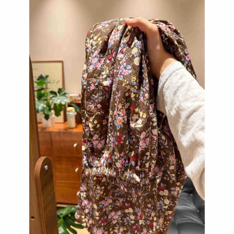 Rustic Floral Vintage Pajama Bottoms for Women, Elastic Waist Wide Leg Loose Fit Casual Home Pants - Image 2