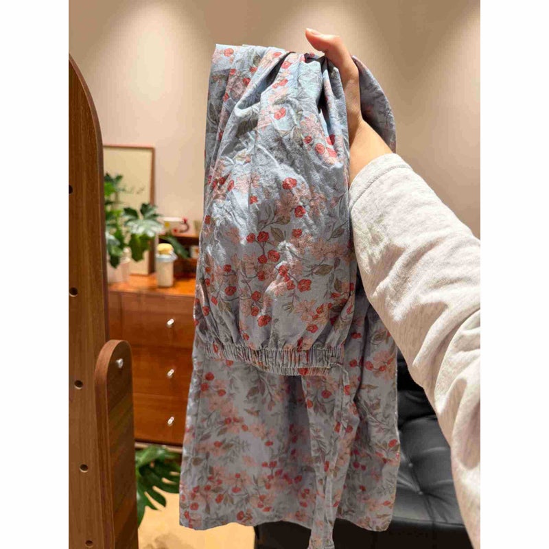Rustic Floral Vintage Pajama Bottoms for Women, Elastic Waist Wide Leg Loose Fit Casual Home Pants - Image 4