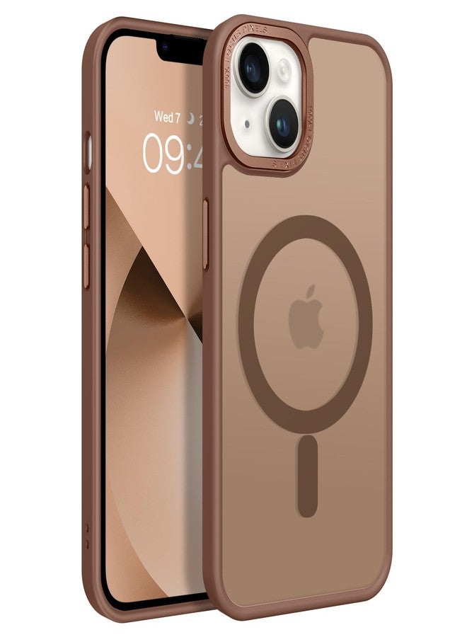 BENTOBEN Magnetic for iPhone 13 Case & iPhone 14 Case [Compatible with Magsafe] Translucent Matte Phone Case iPhone 13/14 6.1 inch Slim Thin Shockproof Women Men Protective Cover, Bronze - Image 1