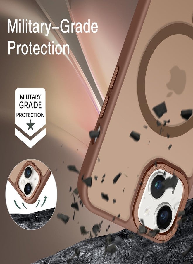 BENTOBEN Magnetic for iPhone 13 Case & iPhone 14 Case [Compatible with Magsafe] Translucent Matte Phone Case iPhone 13/14 6.1 inch Slim Thin Shockproof Women Men Protective Cover, Bronze - Image 3
