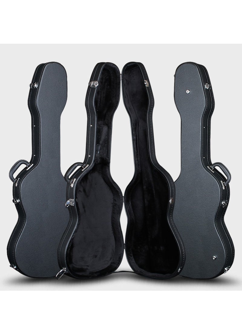 Generic Electric Bass Guitar Hard Case Hard-Shell for 46inch Bass Guitar Hard Shell Lockable with Lock Latch Padding Anti-shock Waterproof Travel Guitar Bag for Air Consignment  - Image 5