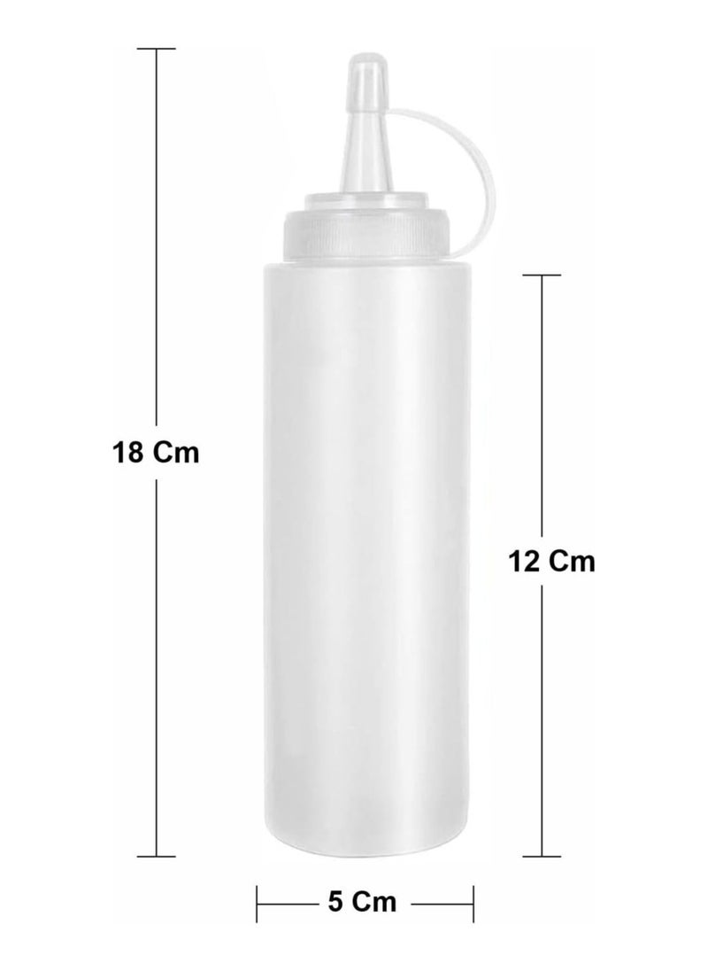 LIMITLESS 2PC Squeeze Condiment Bottles with Twist On Cap Lids, 200ML Multipurpose Squirt Bottles, Dispensing Bottles for Sauce, BBQ, Paint, and Olive Oil  - Image 2