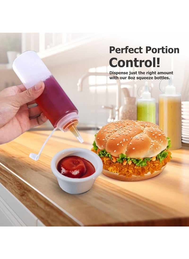 LIMITLESS 2PC Squeeze Condiment Bottles with Twist On Cap Lids, 200ML Multipurpose Squirt Bottles, Dispensing Bottles for Sauce, BBQ, Paint, and Olive Oil  - Image 3