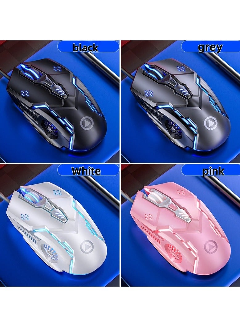 6-on RGB Gaming Mouse With Breathing Lights And Adjustable Dpi For Esports Players And Streamers Esports Gift - Image 2