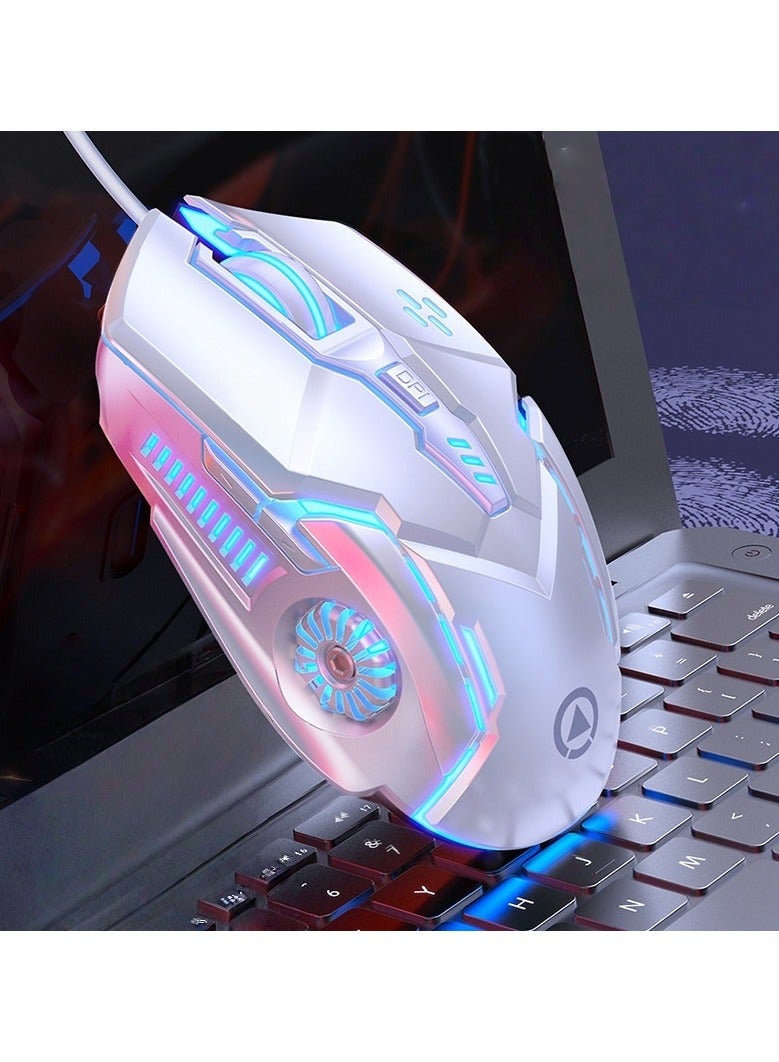 6-on RGB Gaming Mouse With Breathing Lights And Adjustable Dpi For Esports Players And Streamers Esports Gift - Image 1