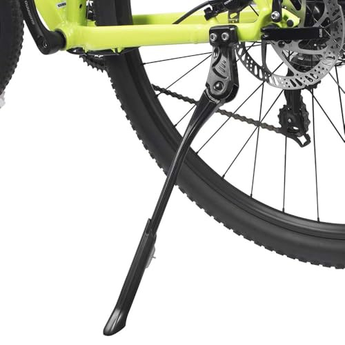 BV Bike Kickstand - Mountain Bike Kick Stand for 24-29" Bicycles - Adjustable Length, Non-Slip Sole, Aluminum Alloy Material - Black Bicycle Kickstand - Image 1