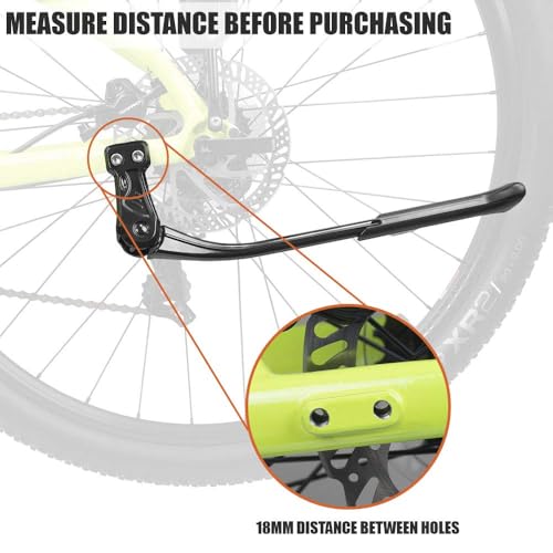 BV Bike Kickstand - Mountain Bike Kick Stand for 24-29" Bicycles - Adjustable Length, Non-Slip Sole, Aluminum Alloy Material - Black Bicycle Kickstand - Image 3