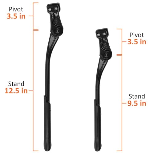 BV Bike Kickstand - Mountain Bike Kick Stand for 24-29" Bicycles - Adjustable Length, Non-Slip Sole, Aluminum Alloy Material - Black Bicycle Kickstand - Image 5
