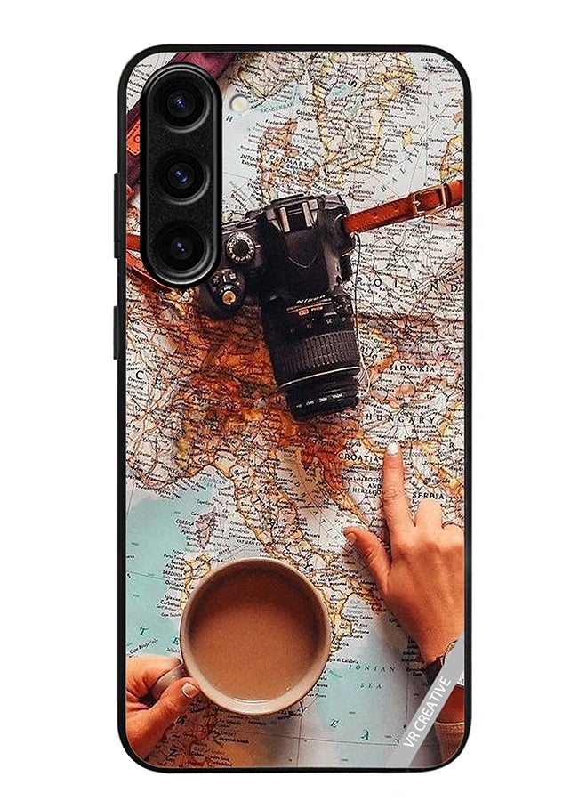 VR CREATIVE Protective Case Cover For Samsung Galaxy S24 Planning Next Adventure Design Multicolour - Image 1