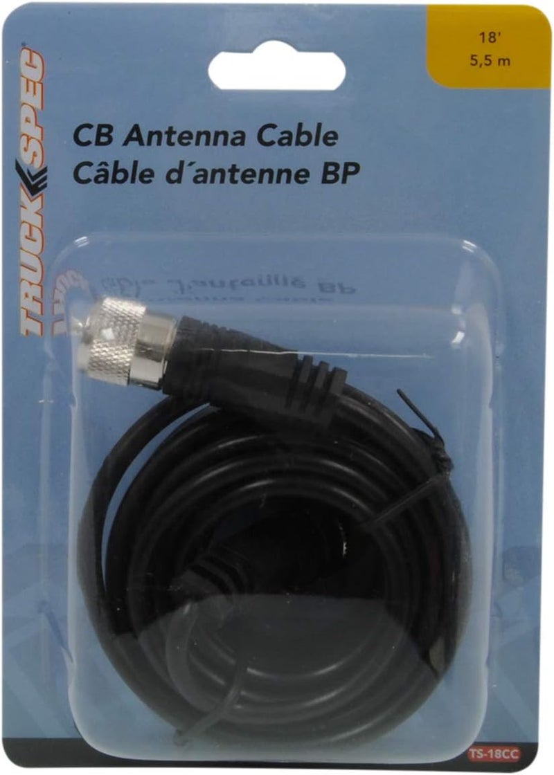 TruckSpec 18' RG-58A/U Coaxial Cable With Pl-259 Connectors - Image 2