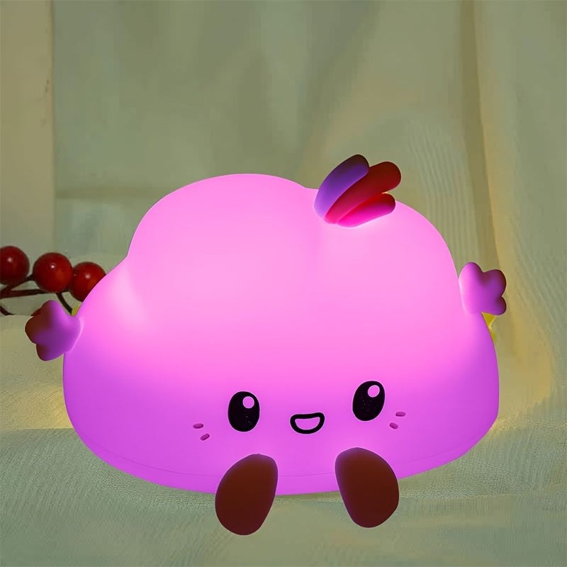 Cute Clouds RGB Color Changing Rechargeable Touch Sensitive Night Light Holiday Room Decor Gift - Image 3