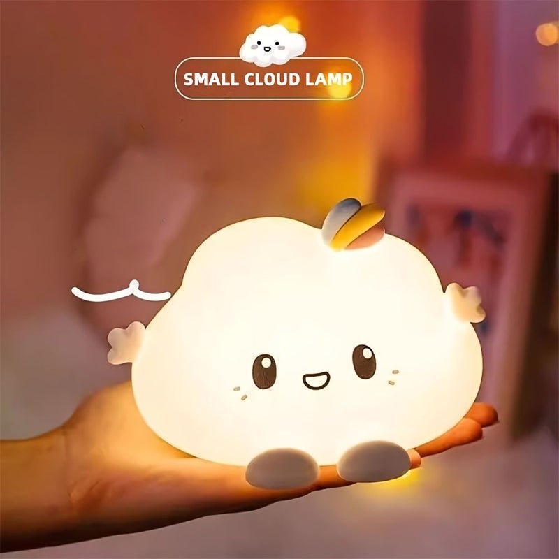 Cute Clouds RGB Color Changing Rechargeable Touch Sensitive Night Light Holiday Room Decor Gift - Image 1