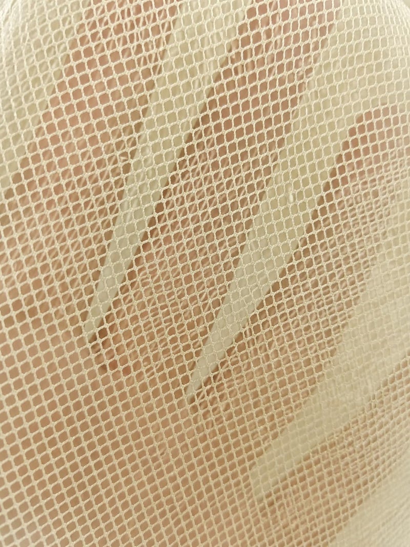 ANS Fine Polycotton Mosquito Net for Single Bed (Ivory, 3.5 x 6.5 ft) – Breathable Mesh with Cotton Border on Top & Bottom, Durable Hanging Bed Net for Mosquito Protection - Image 3
