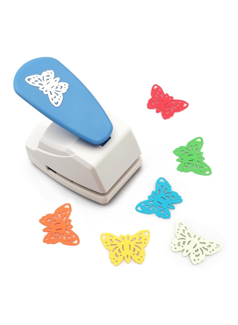 Zikra Craft Punch 1-3/4'' erfly Punch erfly Shapes Craft Paper Cutter Puncher for Crafting on Card Stock, Plain Paper, Corrugated Paper, Sponge Paper, Photo Paper, Vinyl Sticker (Color Random) - Image 1