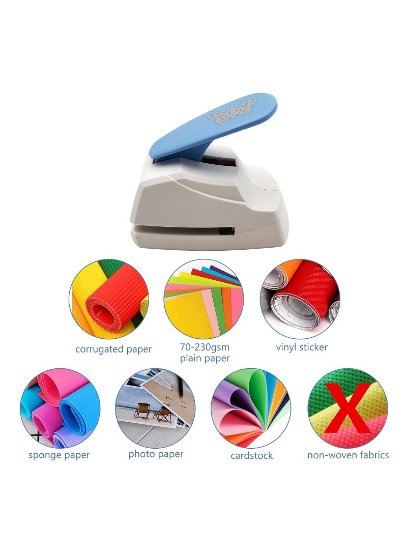 Zikra Craft Punch 1-3/4'' erfly Punch erfly Shapes Craft Paper Cutter Puncher for Crafting on Card Stock, Plain Paper, Corrugated Paper, Sponge Paper, Photo Paper, Vinyl Sticker (Color Random) - Image 4