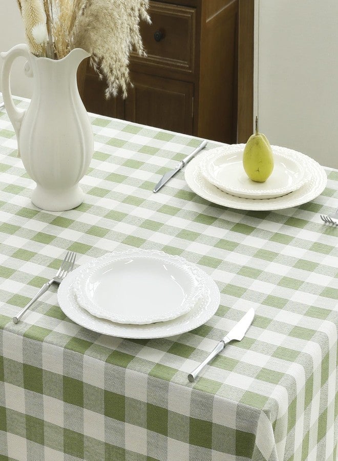 Romanstile Checkered Tablecloth Rectangle, Heavy Duty Linen Cotton Gingham Table Cloth with Tassel, Wrinkle Free Buffalo Plaid Table Cover for Dining Party Decor - 55 x 70 Inch, Sage - Image 2