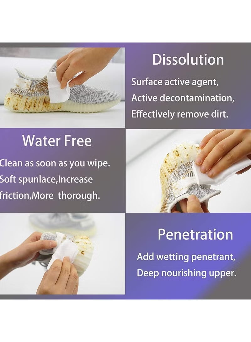 YSHH trading 2-Pack Shoe Sneaker Cleaning Wipes 30 Pcs Each- Quick Wipes Disposable For Travel Removes Dirt, Dust & Stains Instantly | Shoe Cleaner Wipes - Image 4