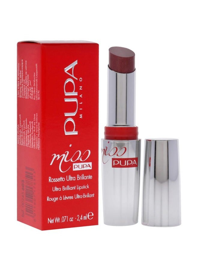 PUPA Milano Miss Milano Lipstick - Creamy, Ultra Pigmented Color For Lips - Nourishing Formula - Crystal-Effect Lipstick - Ultimate Boost Of Volume And Hydration - 603 Upper East Side - 0.071 OZ - Image 3