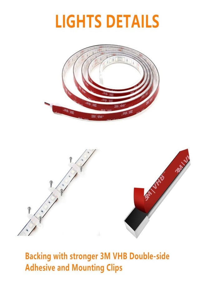 ROLiGHTiC Marine Submersible Boat LED Strip Lights, 12V 8FT IP68 Waterproof Underwater Boat Lights, Boat Interior Lights, Boat Deck Lights Courtesy Lights for Fishing Pontoon Kayak Boats, White - Image 3