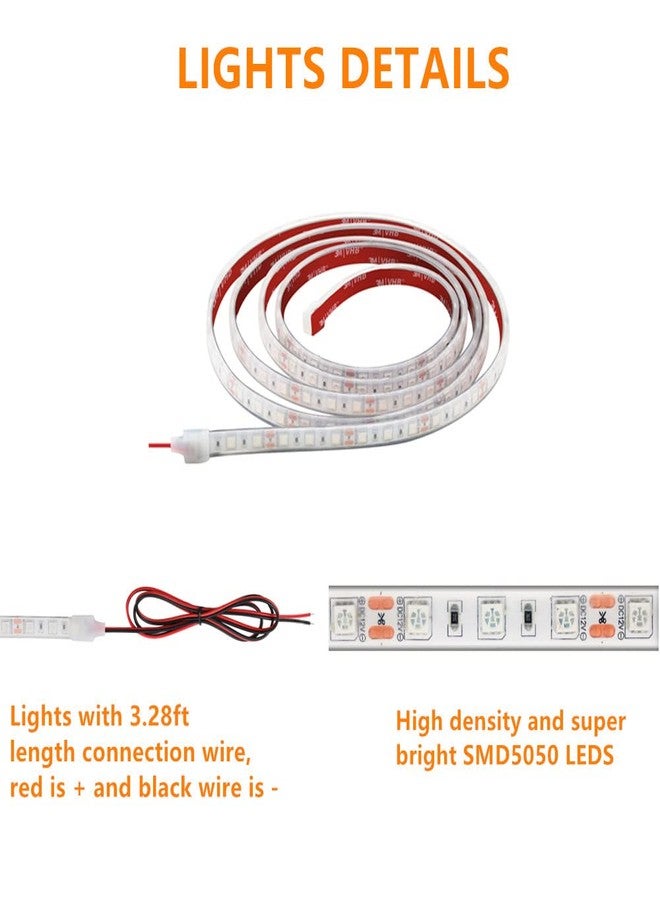 ROLiGHTiC Marine Submersible Boat LED Strip Lights, 12V 8FT IP68 Waterproof Underwater Boat Lights, Boat Interior Lights, Boat Deck Lights Courtesy Lights for Fishing Pontoon Kayak Boats, White - Image 2