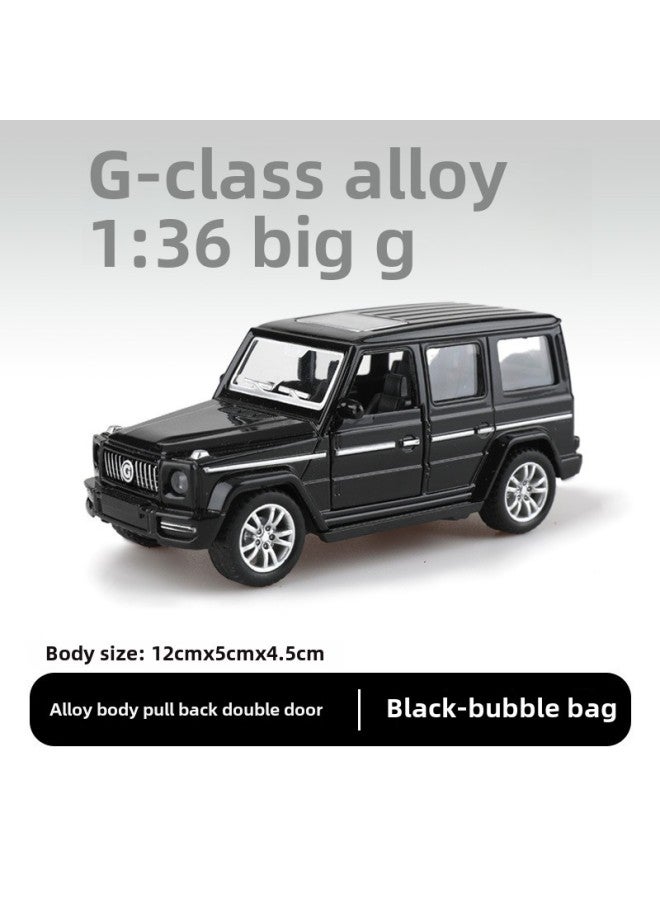 [bag] 1:36 Alloy Car Simulation Car Model Boy Children's Toy Car Gift Ornaments-Color:(bubble Bag) 1:36 Large G Black  - Image 1