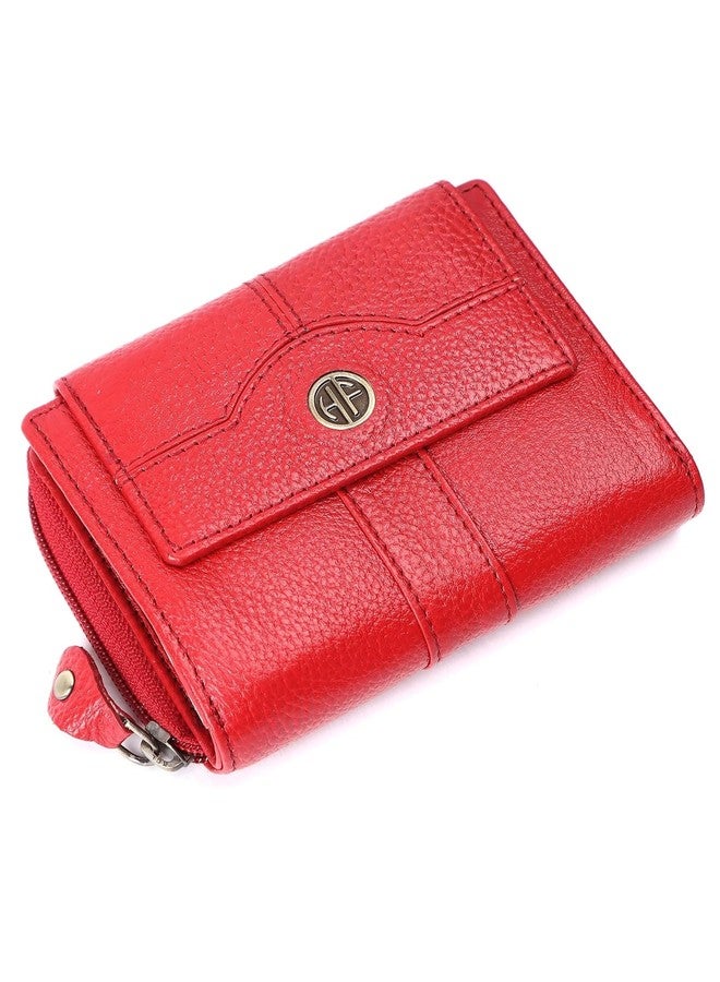 HAMMONDS FLYCATCHER Leather Ladies Wallet for Woman with 14 Card Slots - Clutch Purse for Women, Ladies Wallet for Women Stylish, Ladies Purse for Women Wallet, Gift for Womens - Red - Image 1