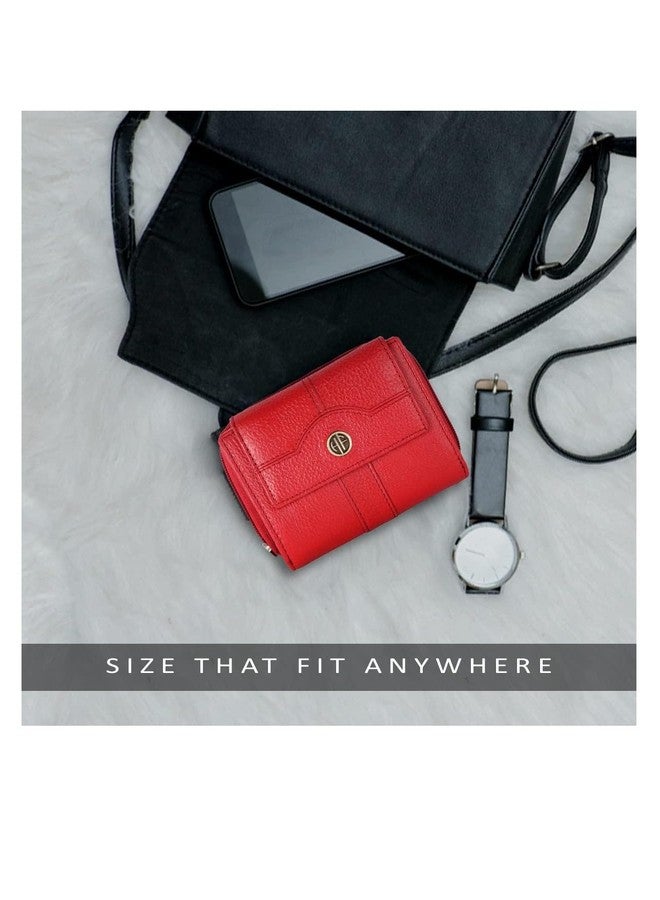 HAMMONDS FLYCATCHER Leather Ladies Wallet for Woman with 14 Card Slots - Clutch Purse for Women, Ladies Wallet for Women Stylish, Ladies Purse for Women Wallet, Gift for Womens - Red - Image 5