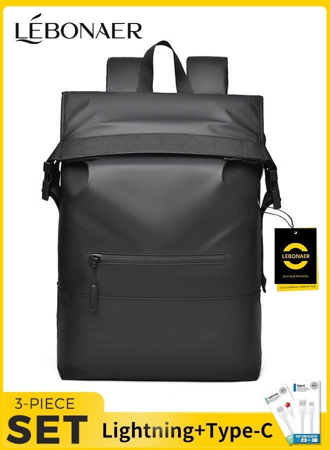 لبونير حقيبة ظر خفيفة الوزن متعددة الأقسام مقاومة للماء مع جيب آيباد 7.9 بوصة - 44 سم للحفلات اليومية والخارج والعمل والمدرسة - Image 1