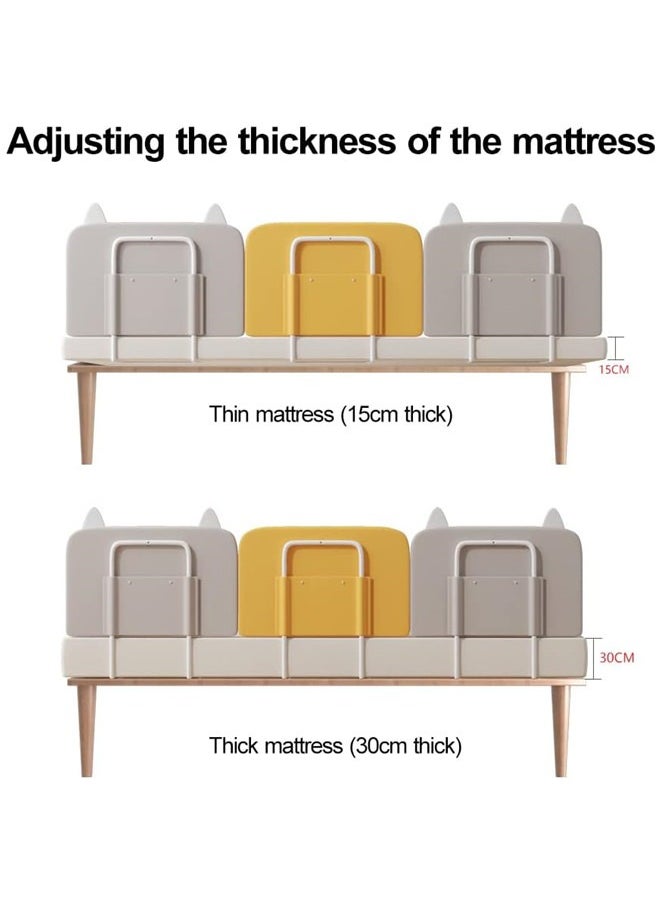 Beauenty - Ultrathick Baby Bed Rail Guard for Toddlers, Kids Safety Bed Fence Baby's Bedrail, Easy to Get in or Out of Bed with Mattress Support, Free Combination and Adjustable Height, 50cm, 1 Piece - Image 1