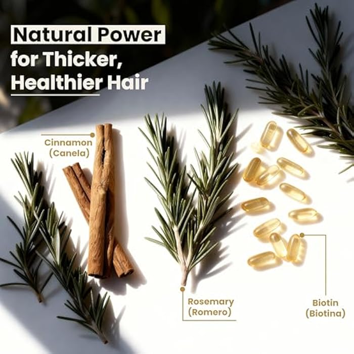 Mayam Beauty Shampoo Duo – Biotin + Cinnamon + Rosemary & Peptides + Bergamot (2 x 500ml) | Sulfate-Free Set for Stronger, Shinier Hair | For All Hair Types | Made in Mexico - Image 3