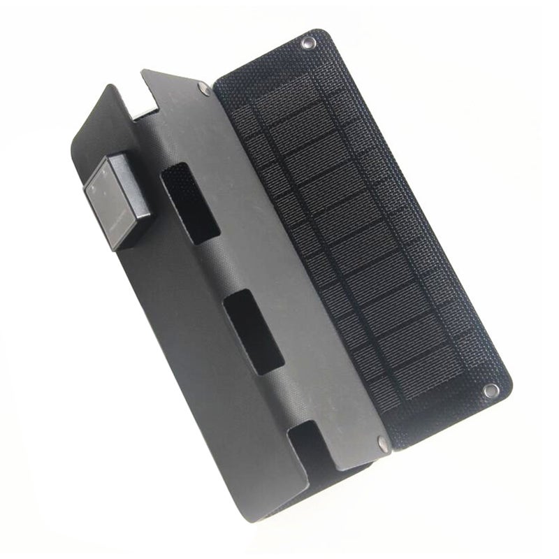 Foldable Solar Panel: 13W Monocrystalline Silicone Black Panel - IPX6 Waterproof 20.5% High Conversion Rate Dual USB Outputs Portable Compact 9.5*3.3*1.2 Inch 10-Ounce Design for Outdoor Hiking Backpa - Image 5