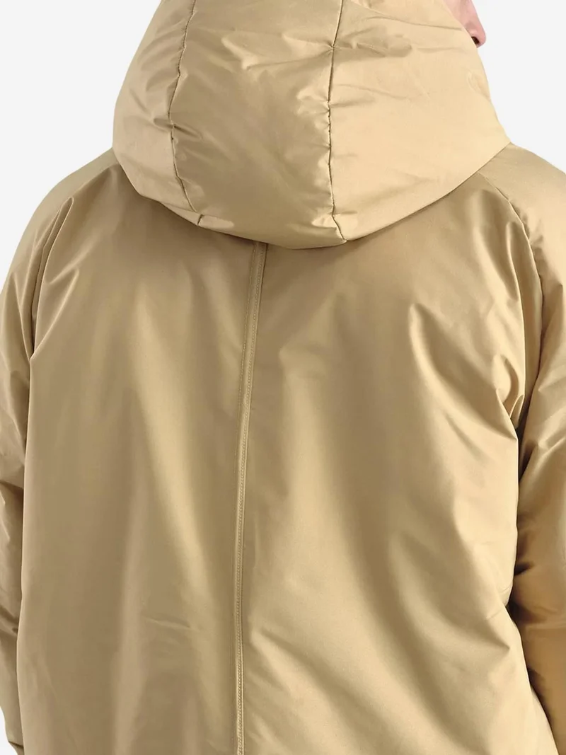 Giesto Beige Natural GIESTO Long Hooded Puffer Down Coat with Pockets for Men | Best Price UAE
