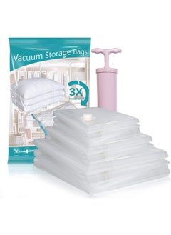 Arabest Vacuum Storage Bags 8 Pieces (3 x Jumbo, 2 x Large, 3 x Medium) for Comforters Blankets Clothes Pillows Travel Space Saver Seal Bag Hand Pump Included  - Image 1