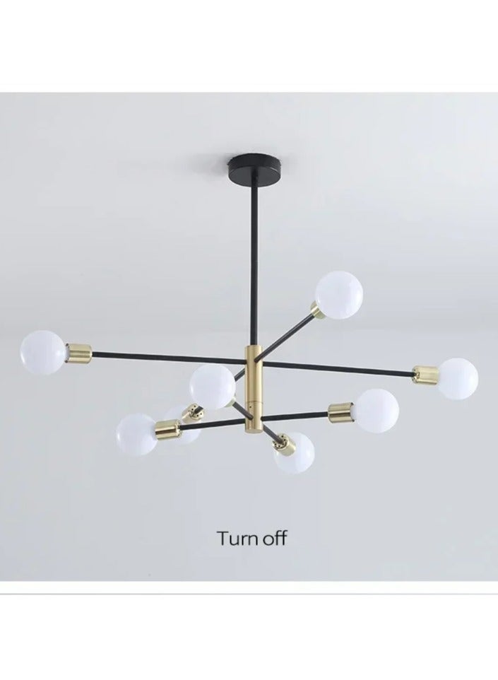 Beauenty 6 Head Modern Nordic Ceiling Pendant Light Chandelier Home Lighting Lamp for Bedroom Living Room, Bulbs not included - Image 3