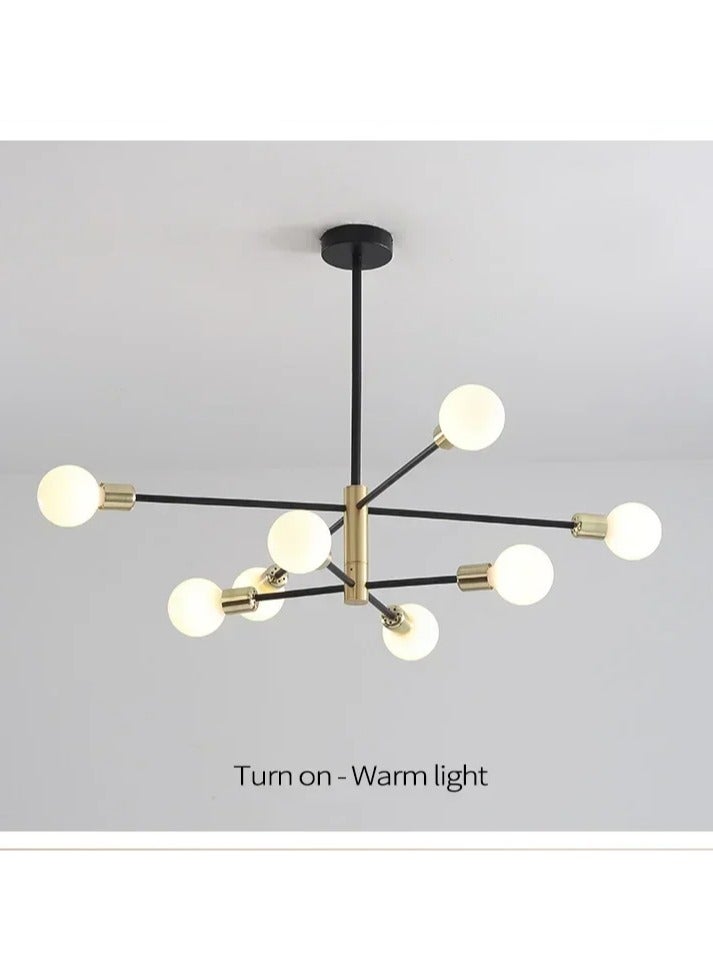 Beauenty 6 Head Modern Nordic Ceiling Pendant Light Chandelier Home Lighting Lamp for Bedroom Living Room, Bulbs not included - Image 4