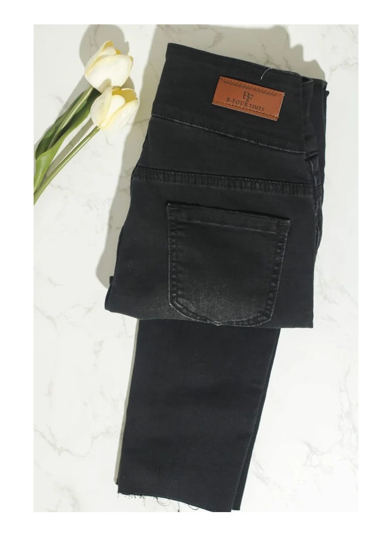 بونكا بنطلون جيز نسائي_ جينز باللون الاسود من بونكا - Image 1