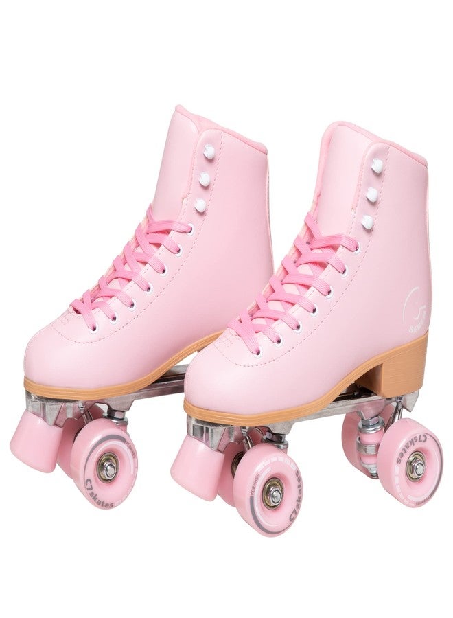 C SEVEN أحذية تزلج لطيفة من سي سيفن C7skates للبنات والبالغين (زهر الكرز، مقاس 8 نسائي / مقاس 7 رجالي) - Image 1