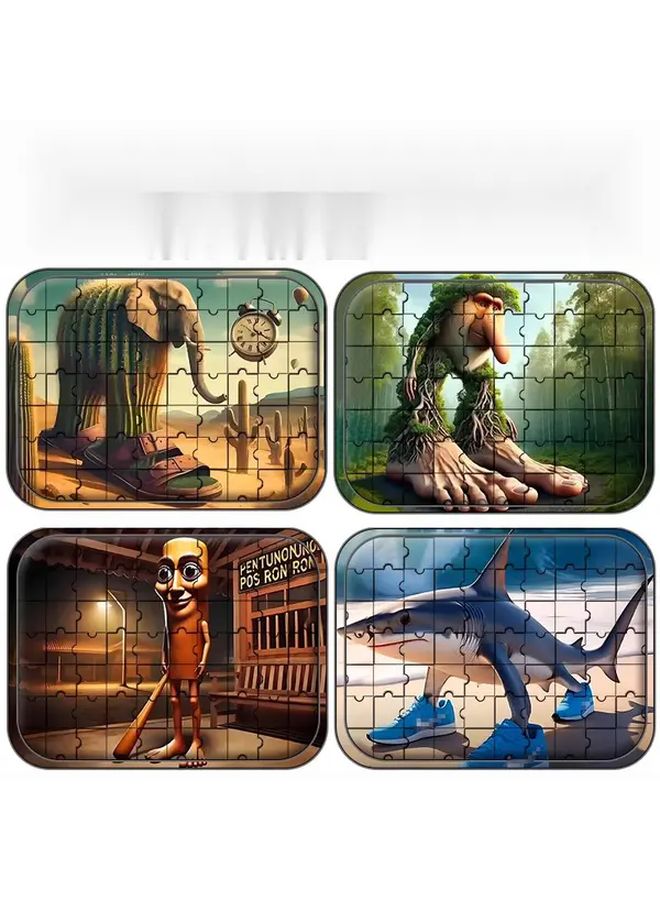 Prickly Pear Elephant 16 Slice Italian Brainrot Jigsaw Puzzle Family Game Home Decor - Image 3