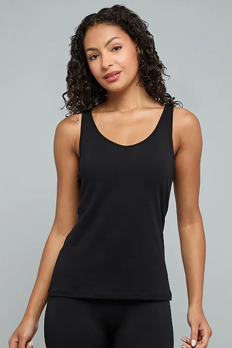 أر أند بي Solid Tank Top with Moulded Cup