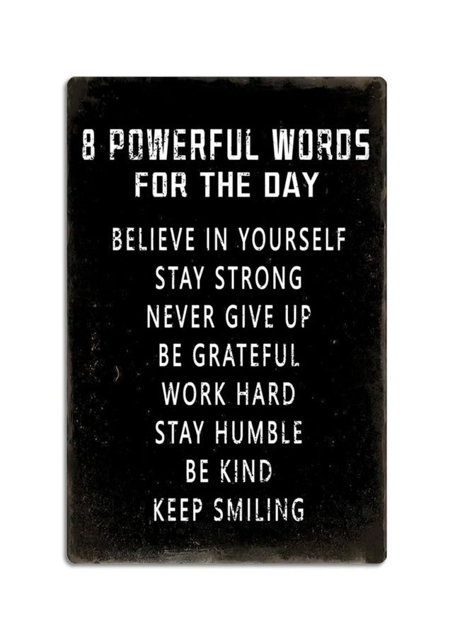 Fmcmly Inspiring Positive Quotes Metal poster Inspirational Tin Sign for Teen Bedroom Decor Home Office Bedroom Classroom Cafes Motivational Wall Decor 8x12 Inch - Image 1