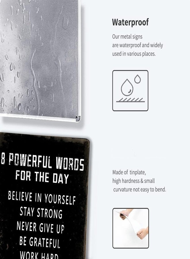 Fmcmly Inspiring Positive Quotes Metal poster Inspirational Tin Sign for Teen Bedroom Decor Home Office Bedroom Classroom Cafes Motivational Wall Decor 8x12 Inch - Image 3