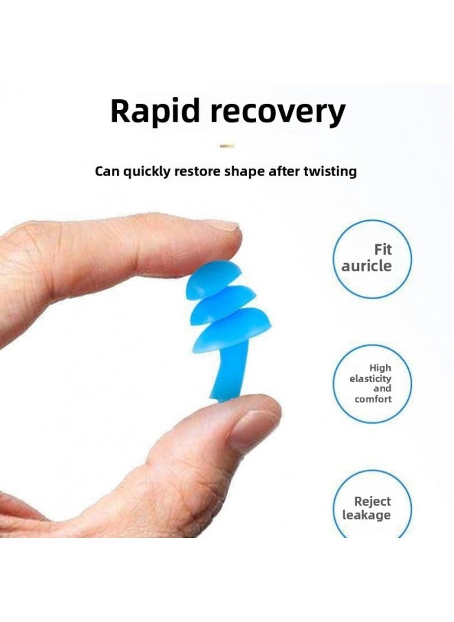 Generic Silicone Swimming Special Nose Clip Silicone Anti-soft Nose Diving Swimming Adults And Children Universal Anti-choking Nasal Plug-Colour:Blue Anti-falling Corded Earplugs + Nose Clip - Pack Of Three  - Image 5