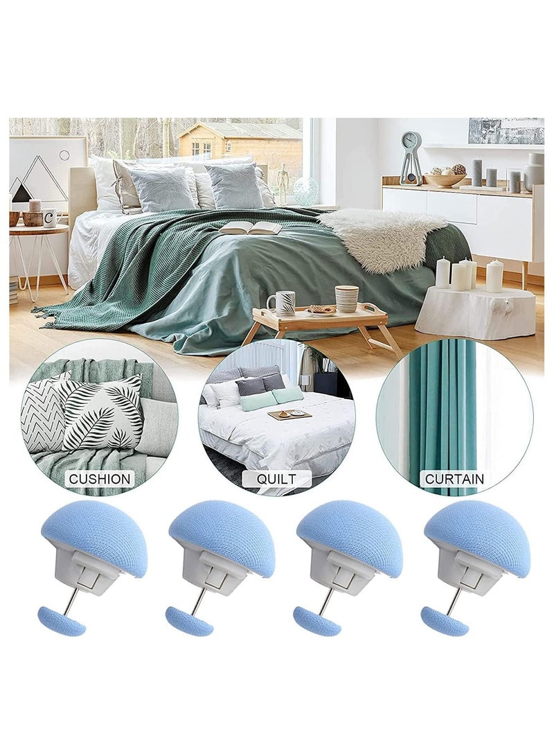 16 قطعة مشابك تثبيت على شكل فطر للبطانيات وملاءة السرير والستائر والجوارب وأغطية المرتبة (وردي ، أزرق) - Image 3