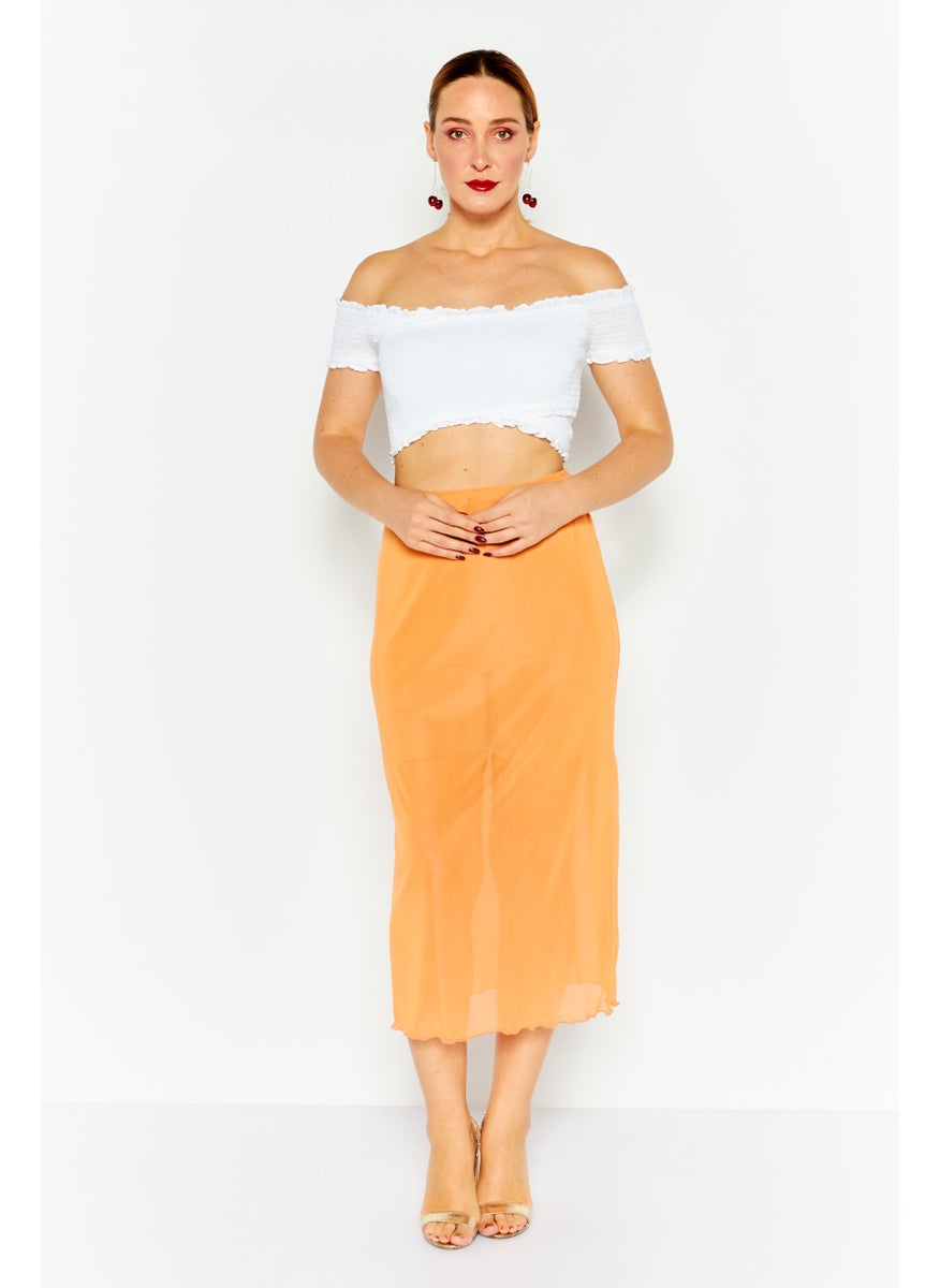 Women Plain Basic Midi Skirt, Orange - pzsku/Z216B6A438DD0D4ABBB07Z/45/_/1737987347/4c02a090-f6fd-4090-b0a2-1281f7c2164c