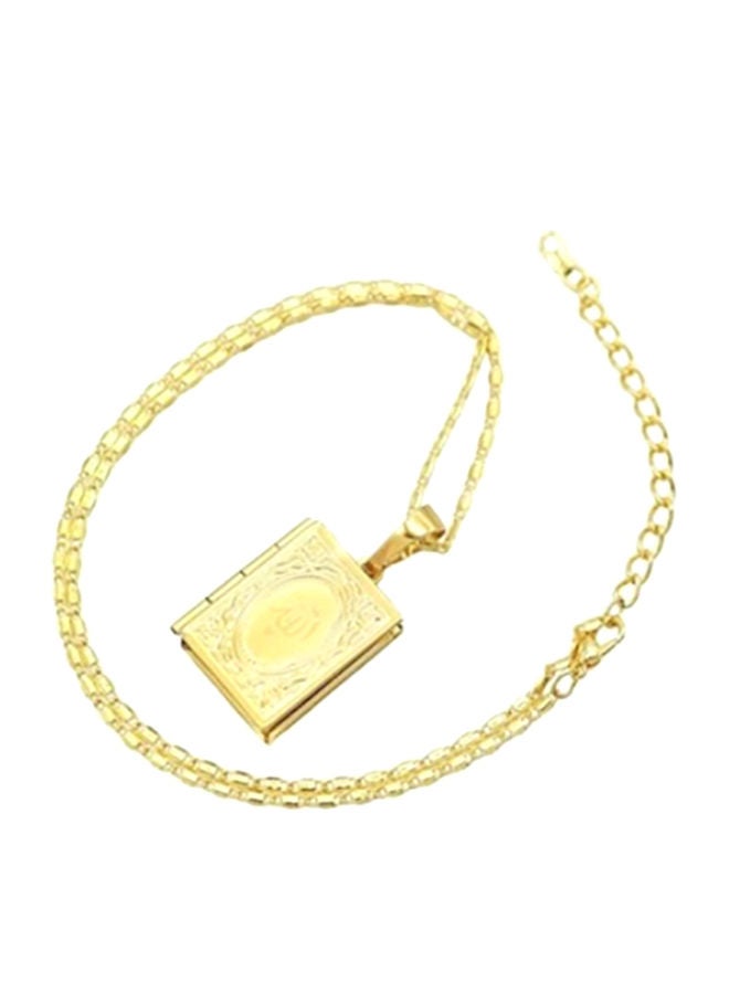 NIBEMINENT Islam Quran Style Necklace With Photo Box Pendant