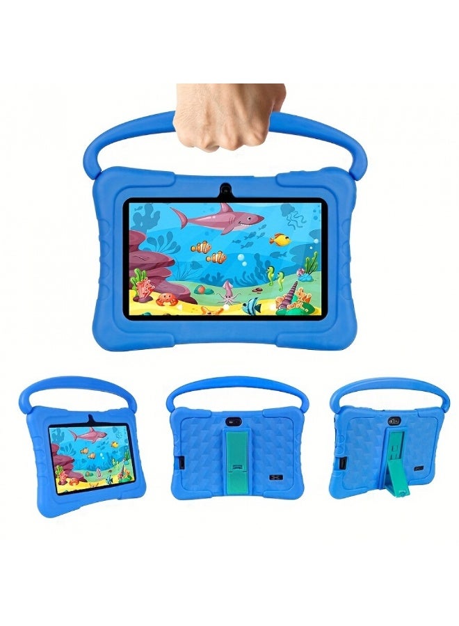Tablet for Kids, Kids Tablet, 7 Inch Kids Tablets 32GB ROM 4GB 2GB+2GB) RAM Android11 Tablet for Kids 3-14 with 2.4G WiFi, GMS, Eye Protection, Educational, Parental Control, Tablet with Silicone Case - Image 1