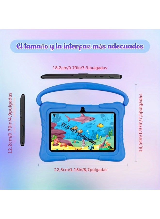 Tablet for Kids, Kids Tablet, 7 Inch Kids Tablets 32GB ROM 4GB 2GB+2GB) RAM Android11 Tablet for Kids 3-14 with 2.4G WiFi, GMS, Eye Protection, Educational, Parental Control, Tablet with Silicone Case - Image 5