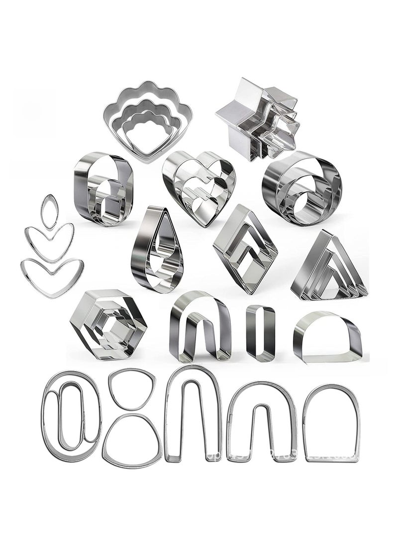Arabest 24Pcs Polymer Clay Cutter Set with Storage Bag U 39 Clay Cutter 