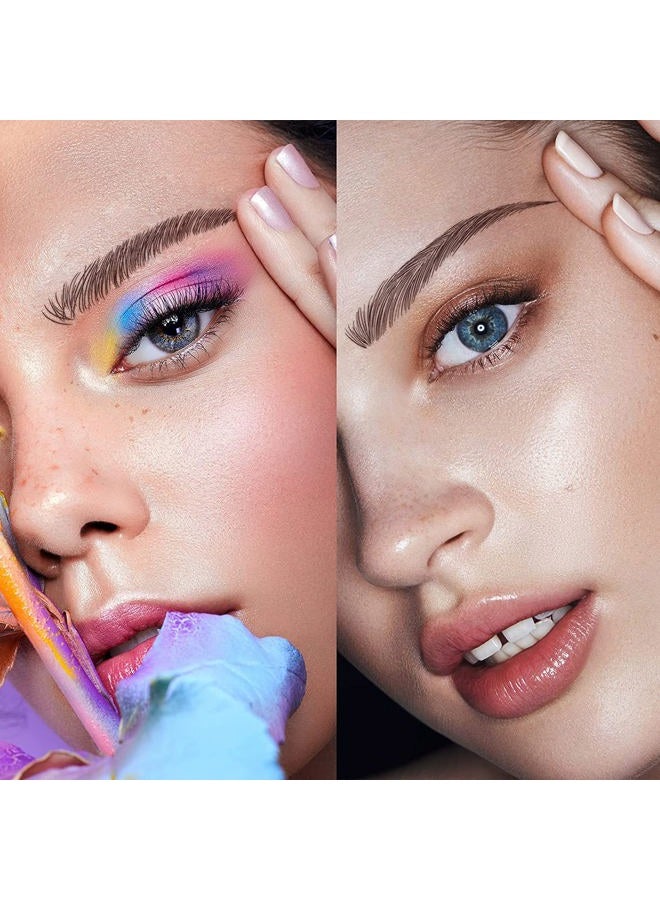 Aresvns Eyebrows Tattoo 99 Pairs! Reddish Brown 4D Tattoos, Eyebrow Transfers Stickers in Arch Style for Women - Image 2