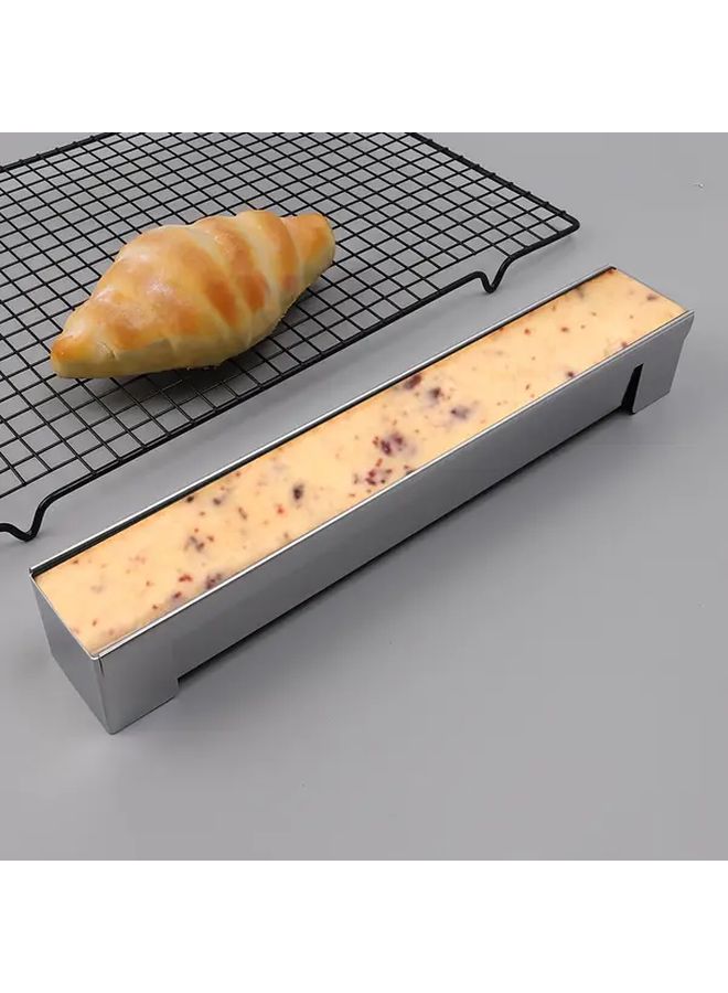 Stainless Steel Rectangular Baking Pan For Tiramisu Cheesecake 1pc - Image 2